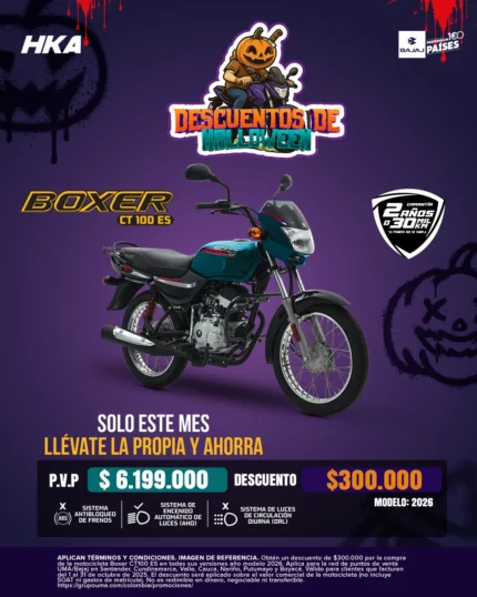 Publicación Promoción Boxer ES $300,000 - 2026 - Octubre