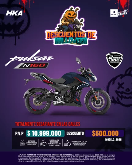 Publicación Promoción Pulsar N 160 Fi DC $500,000 - 2026 - Octubre